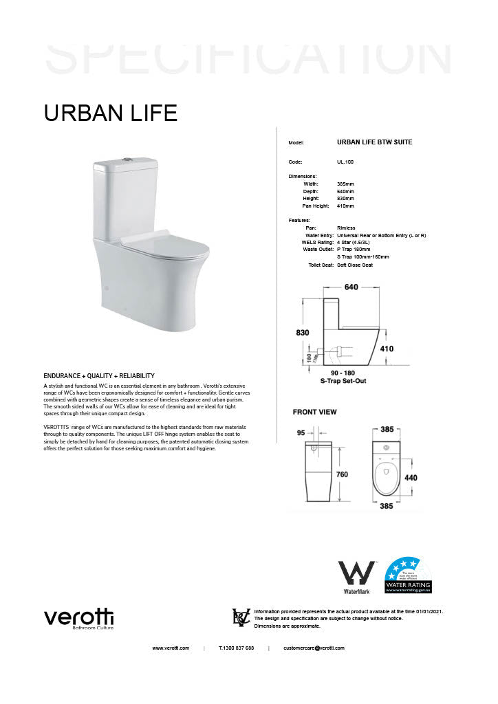 Urban Life BTW Toilet
