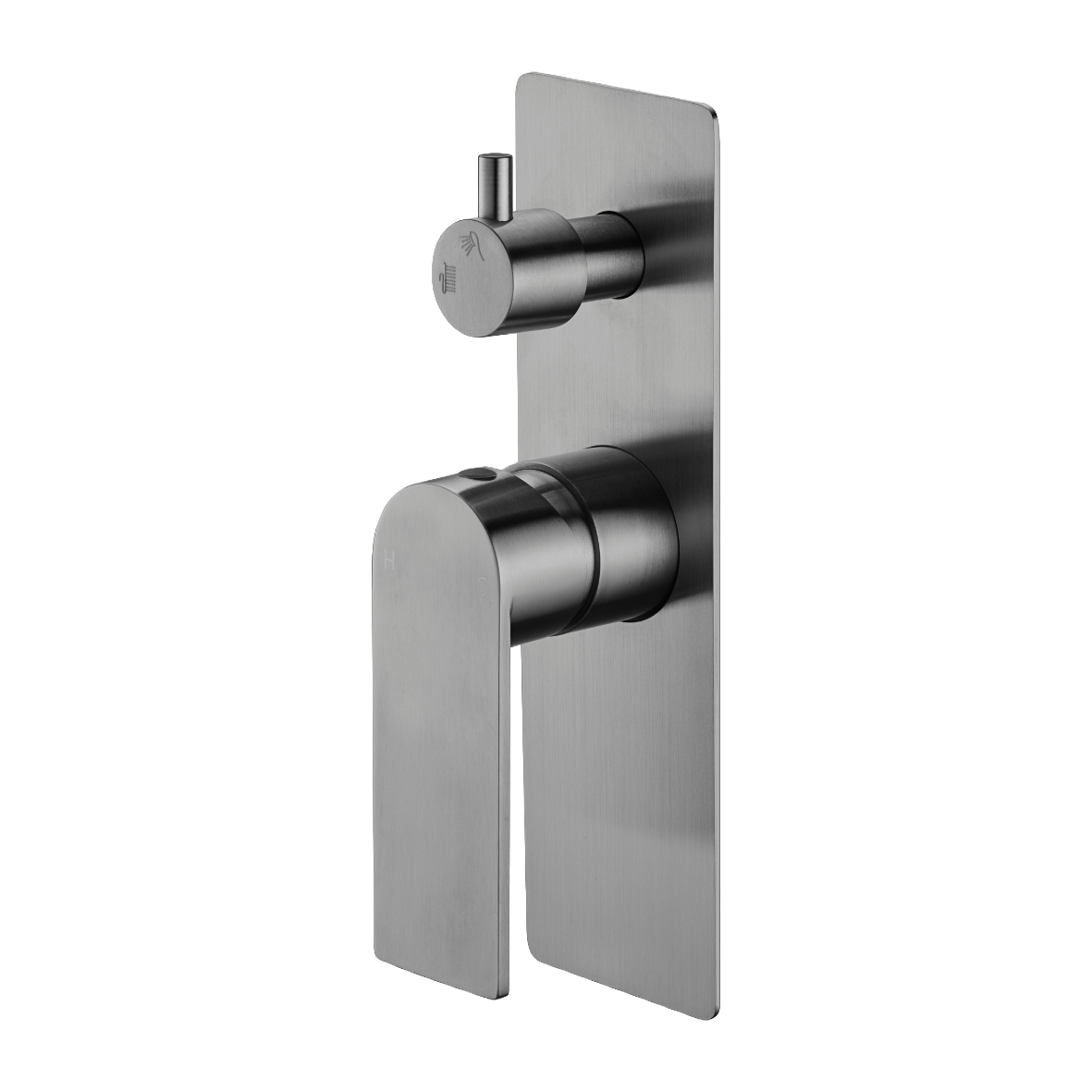 Luci Inox Rectangular Shower & Bath Diverter Mixer