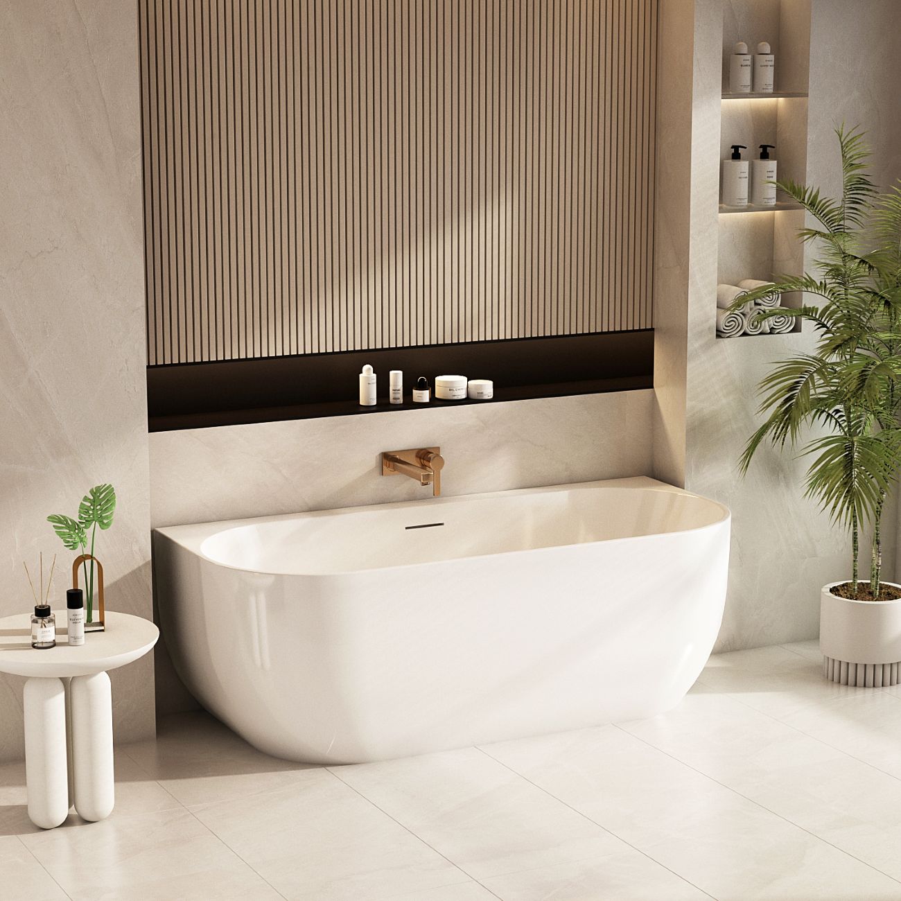 Anna Back-To-Wall Bathtub