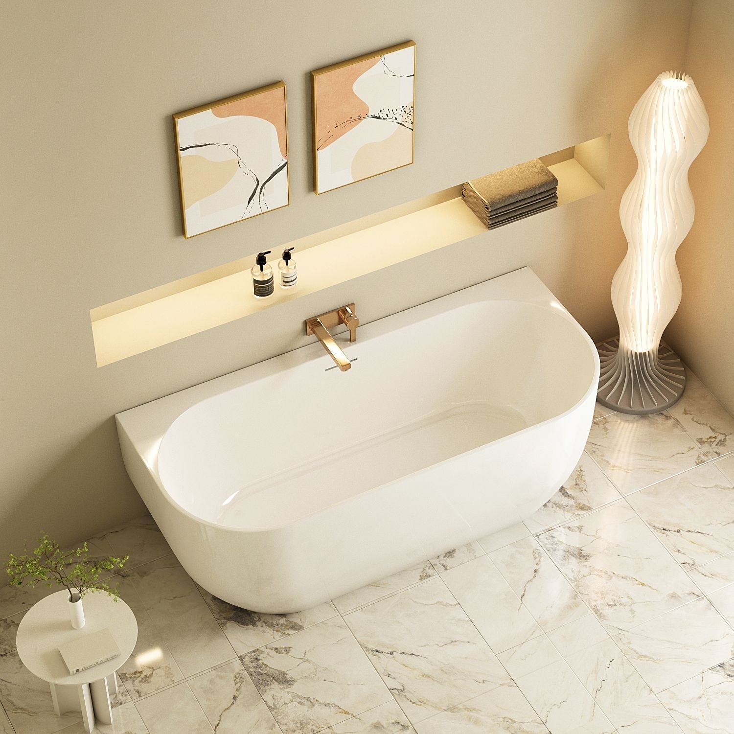 Anna Back-To-Wall Bathtub