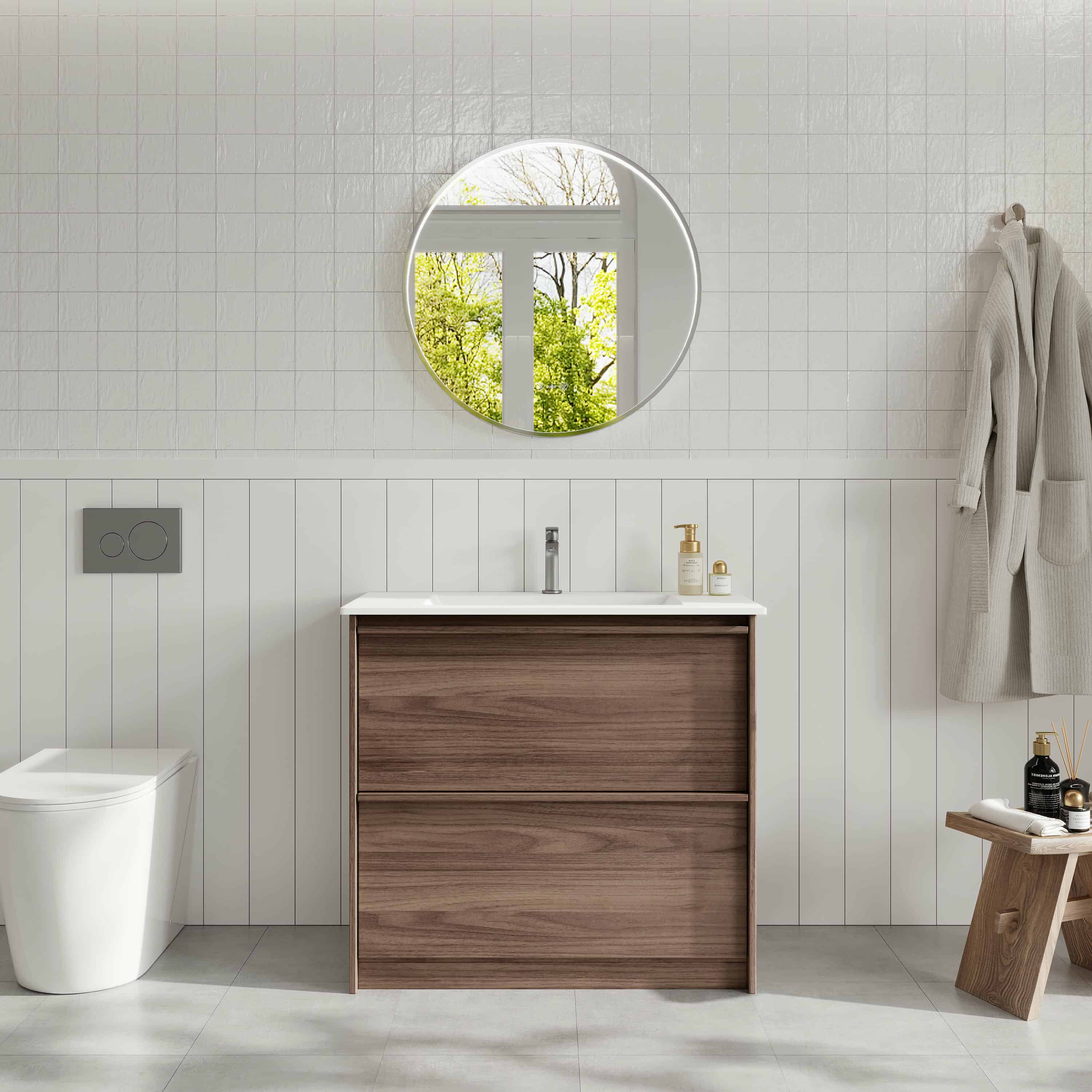 Bella 900mm Freestanding Cabinet - Notaio Walnut