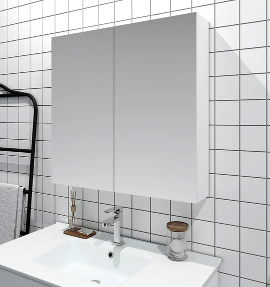 900mm x 720mm MDF Shaving Cabinet - Gloss White