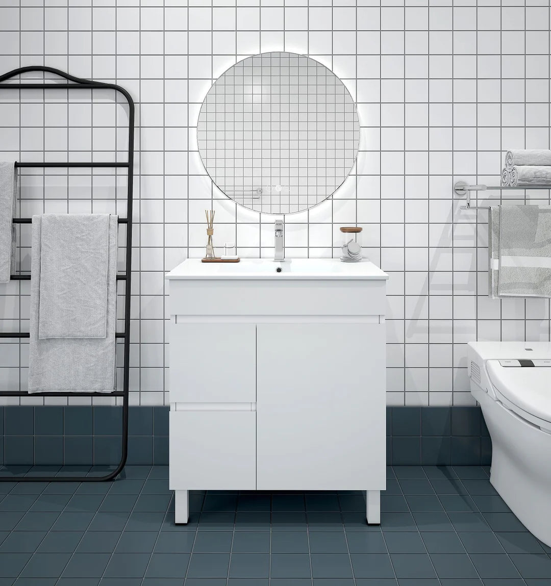 BIANCA 750mm MDF Wall-Hung Vanity (LHD)