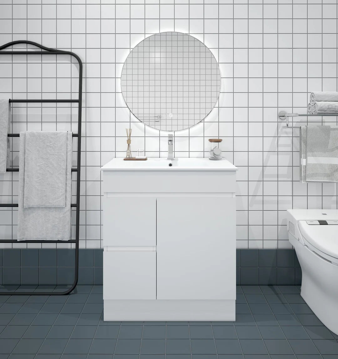 BIANCA 750mm PVC Freestanding Vanity (LHD) and (RHD)