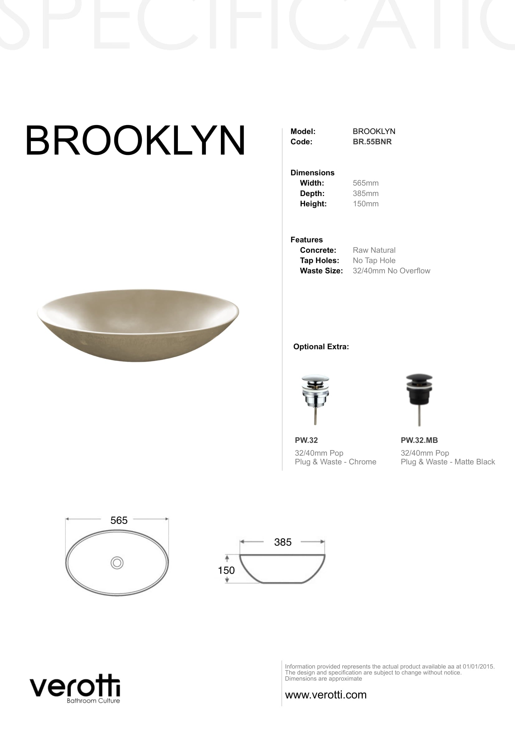 BROOKLYN (W565 , D385 , H150)