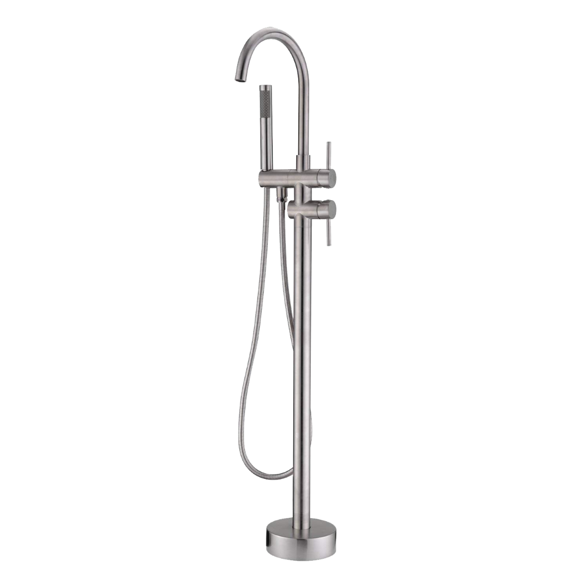 City Life Inox Freestanding Bath Filler w/ Hand Shower & Diverter