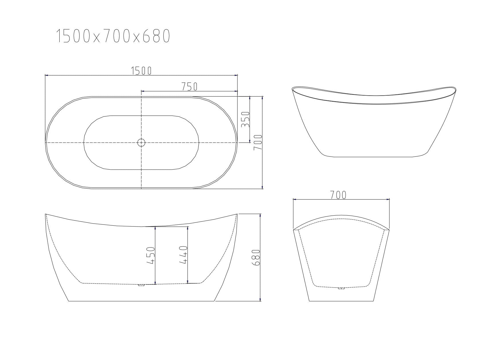 Disney Ultra-Thin Freestanding Bathtub