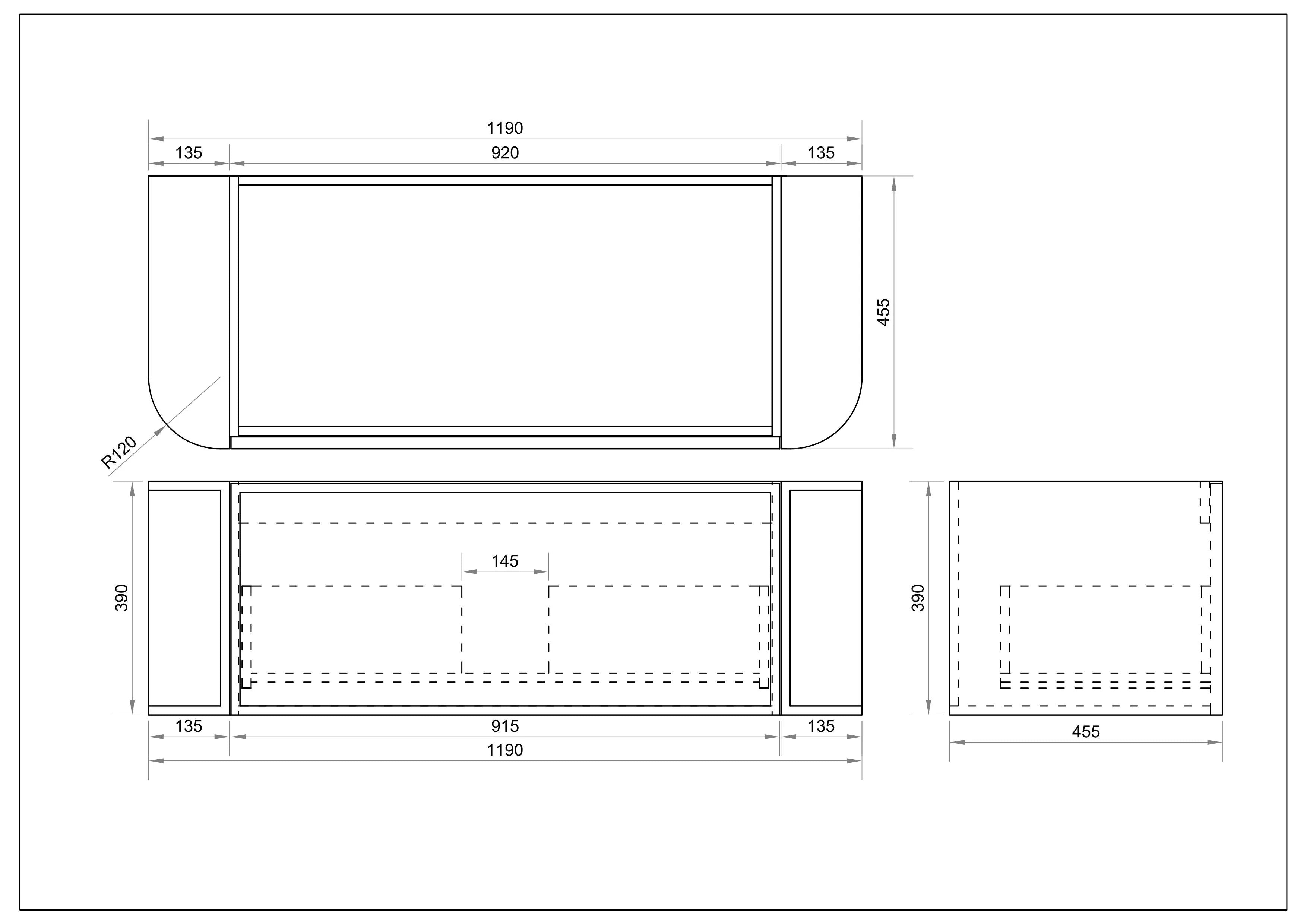 Elva 1200mm Wall-Hung Cabinet - Natural Oak