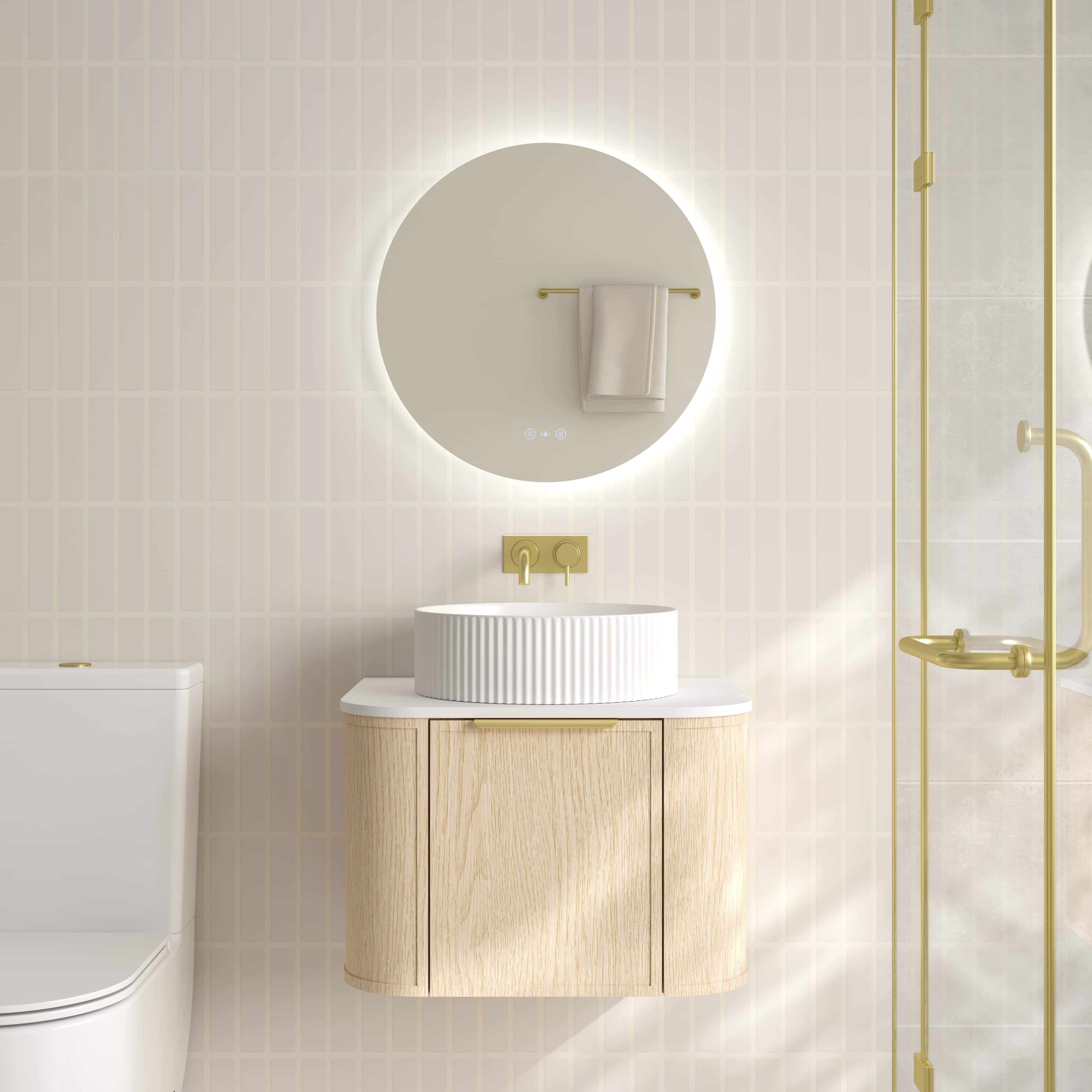 Elva 600mm Wall-Hung Cabinet - Natural Oak