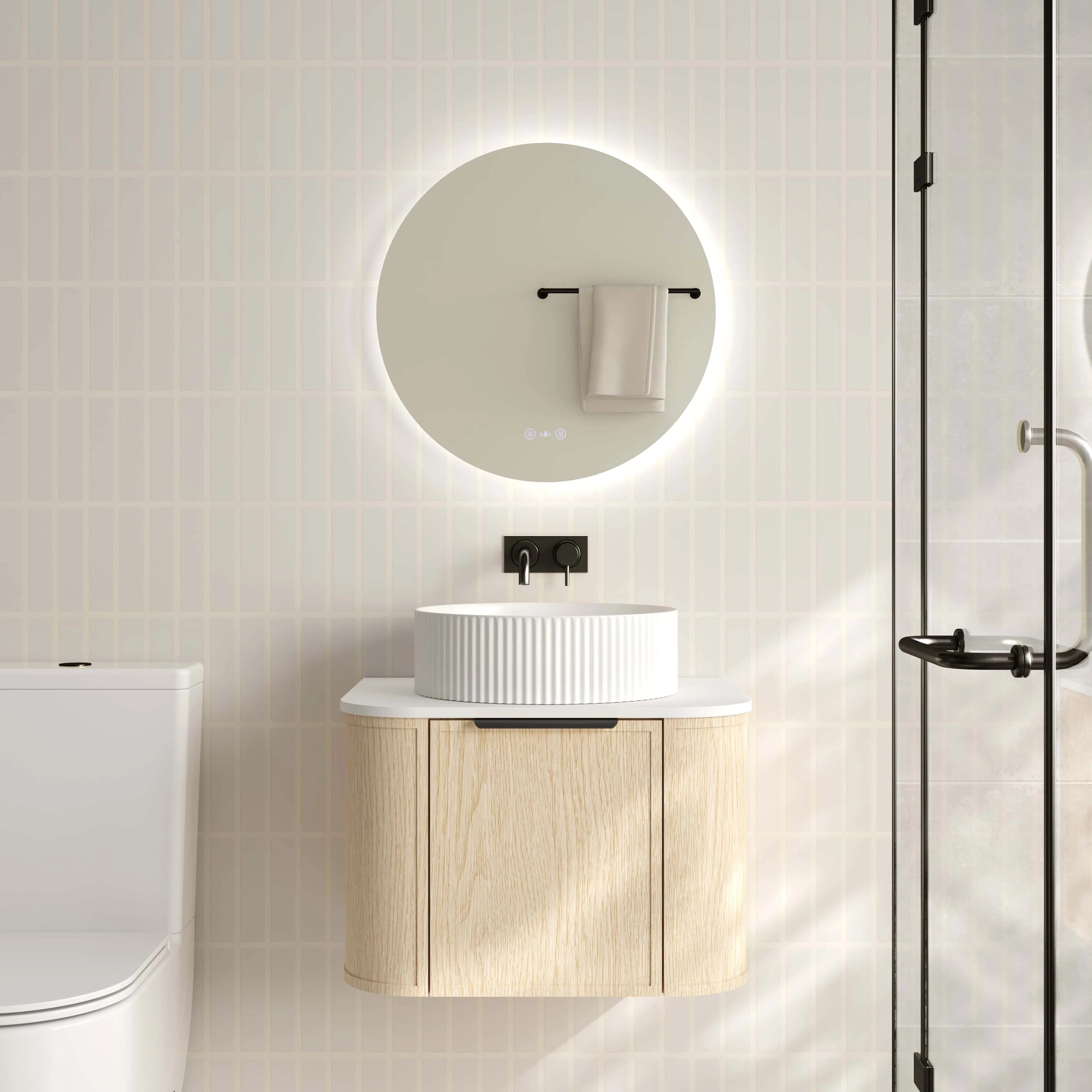 Elva 600mm Wall-Hung Cabinet - Natural Oak