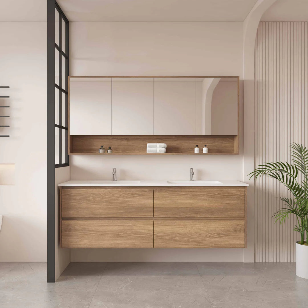 HERA 1500mm Wall-Hung Vanity - Elegant Oak