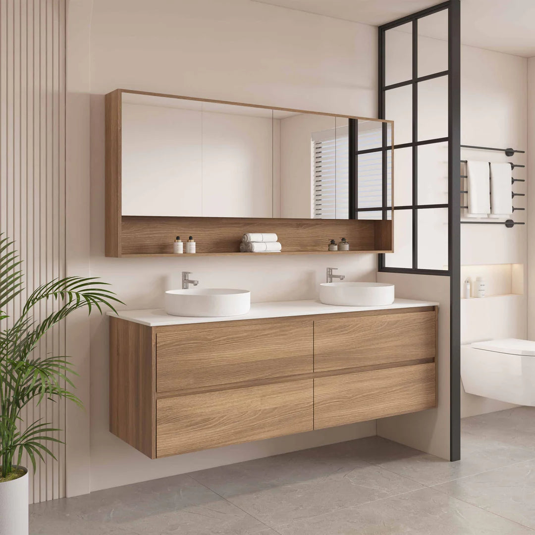 HERA 1500mm Wall-Hung Vanity - Elegant Oak