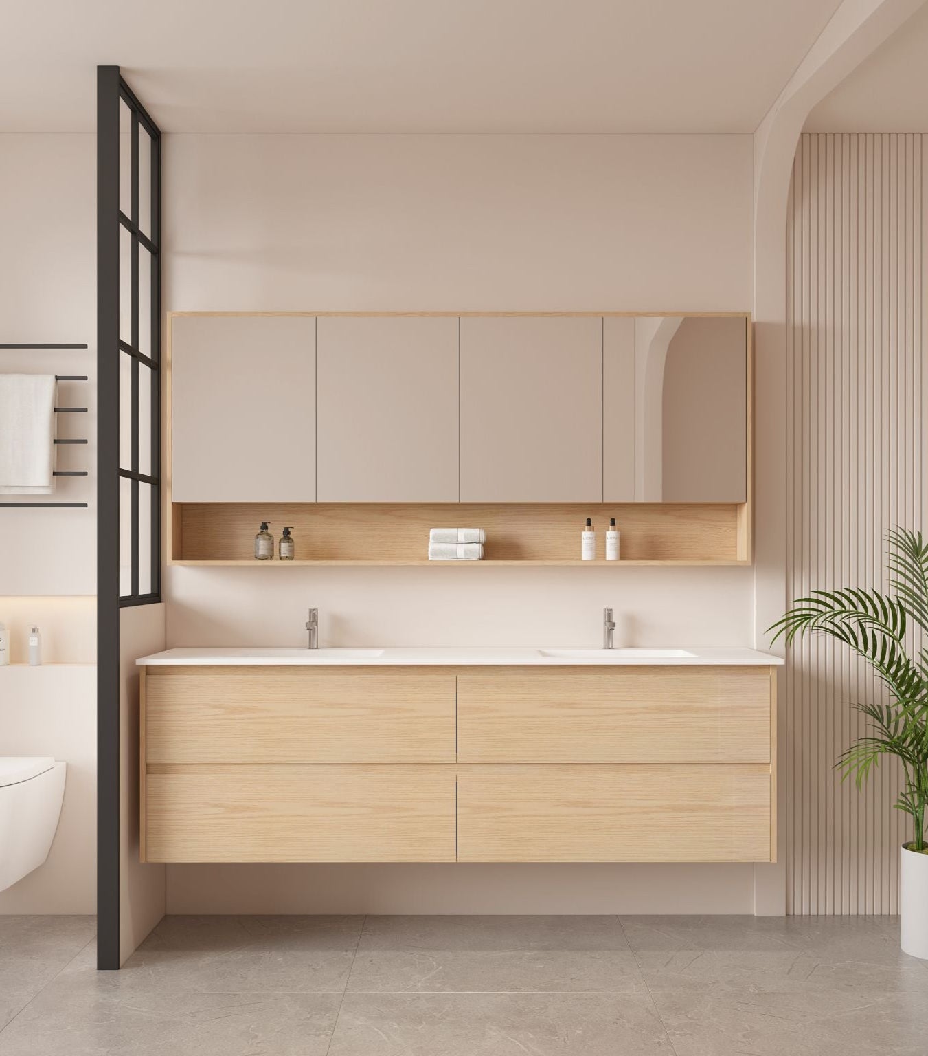 HERA 1800mm Wall-Hung Vanity - Tas Oak