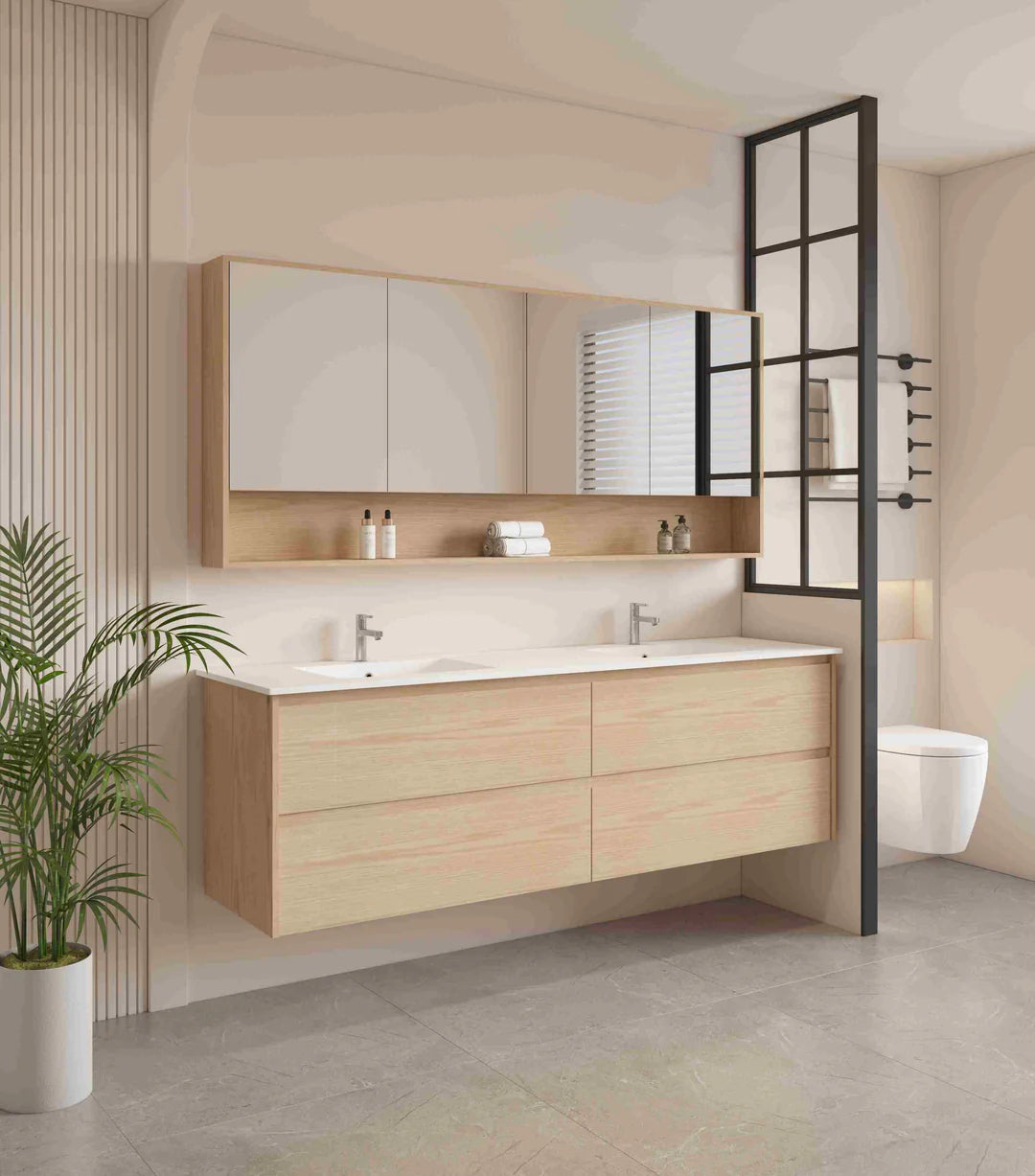 HERA 1800mm Wall-Hung Vanity - Tas Oak