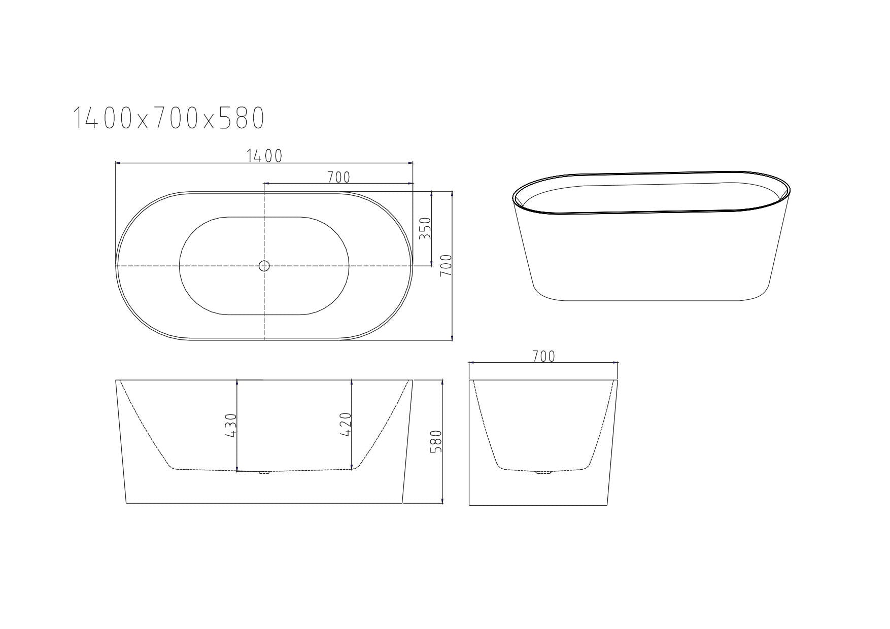 ISEO Freestanding Bathtub