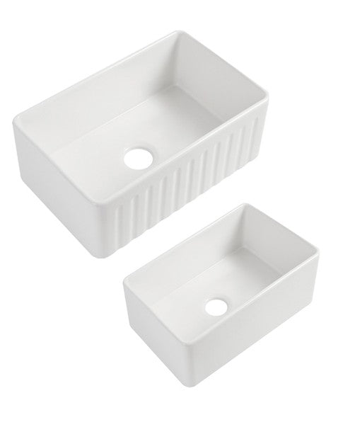 Rocca Fine Fireclay Farm House Butler Sink 760mm x 459mm x 254mm