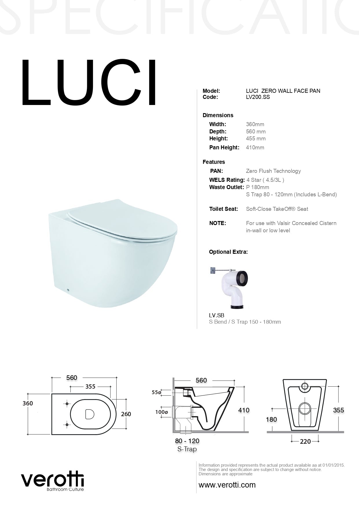 LUCI SLIM IN-WALL TOILET PACKAGE