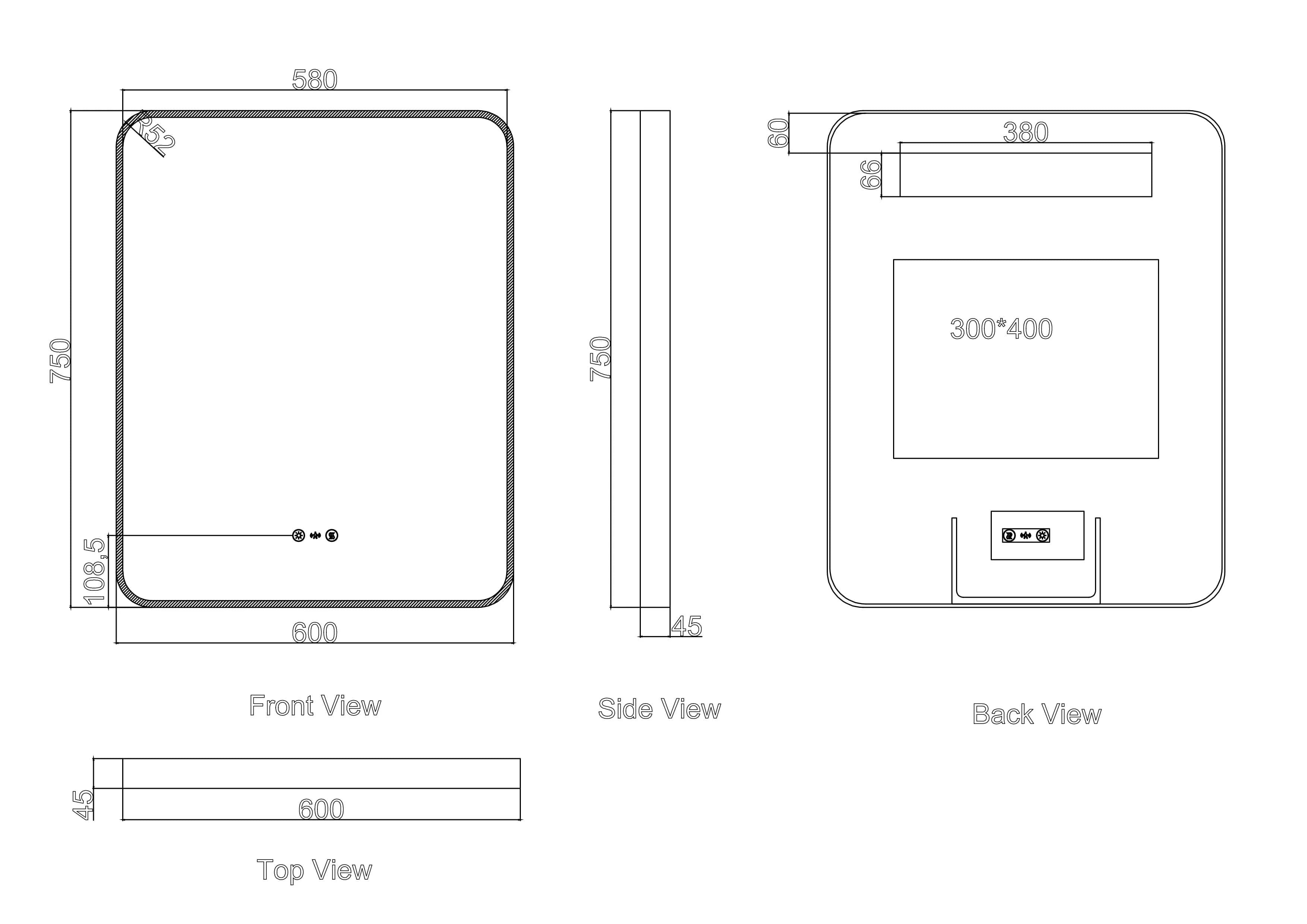 Maia 600×750 / 750×900 / 1200×750mm LED Rectangular Mirror – Brushed Nickel Frame