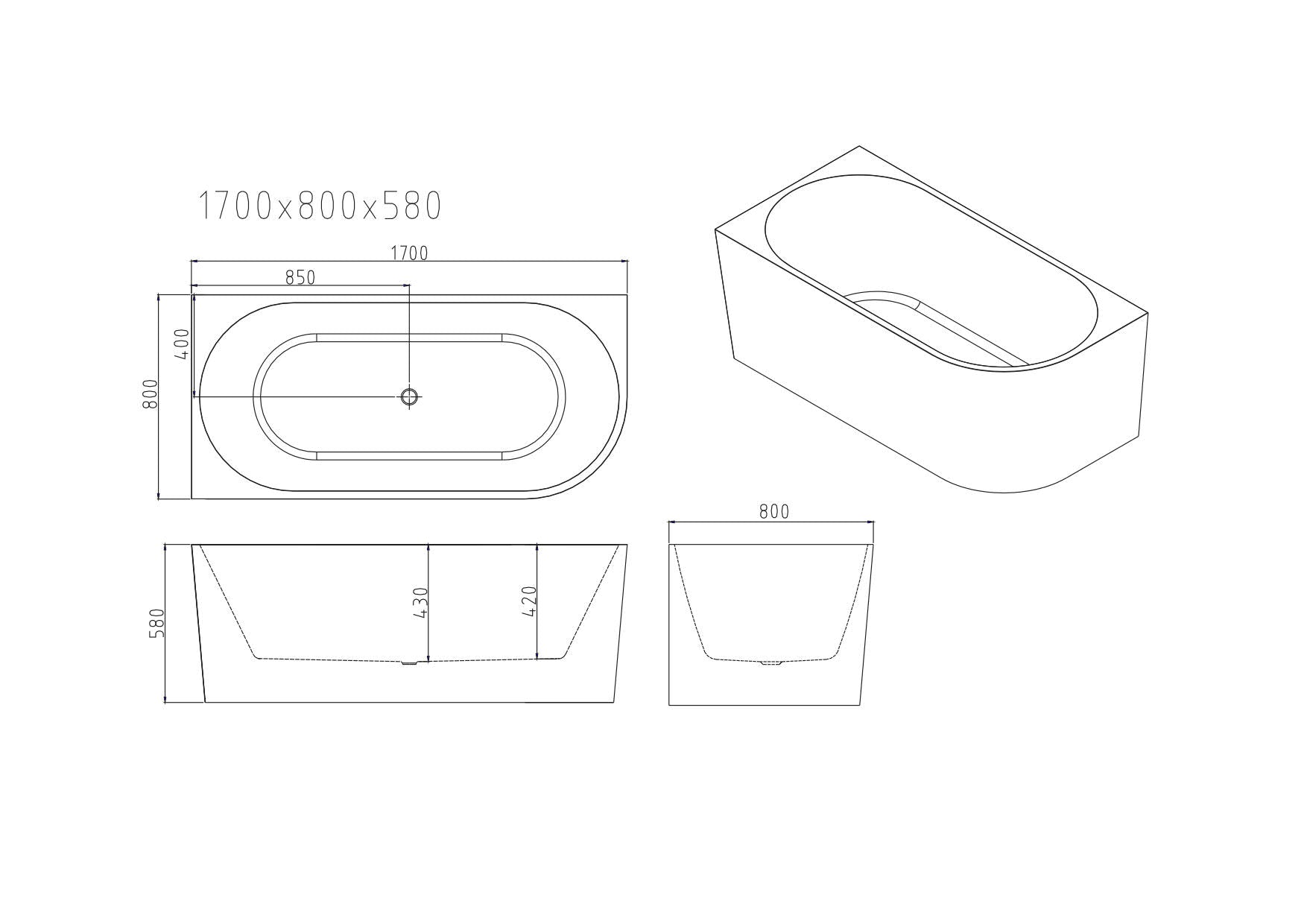 Nova Ultra-Thin Corner Bathtub - Gloss White