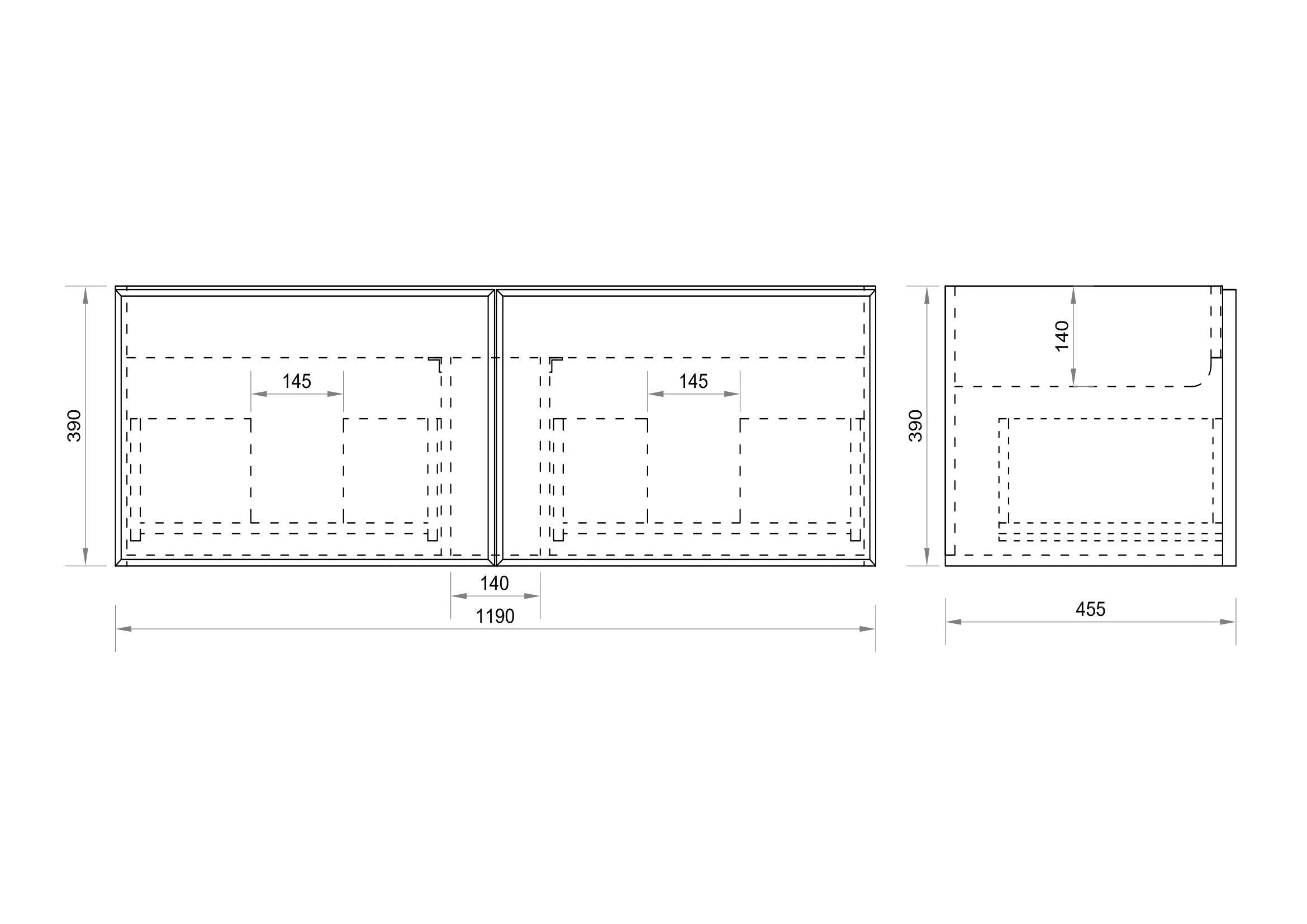 Paris 1200mm Wall-Hung Vanity - Walnut Woodmatt