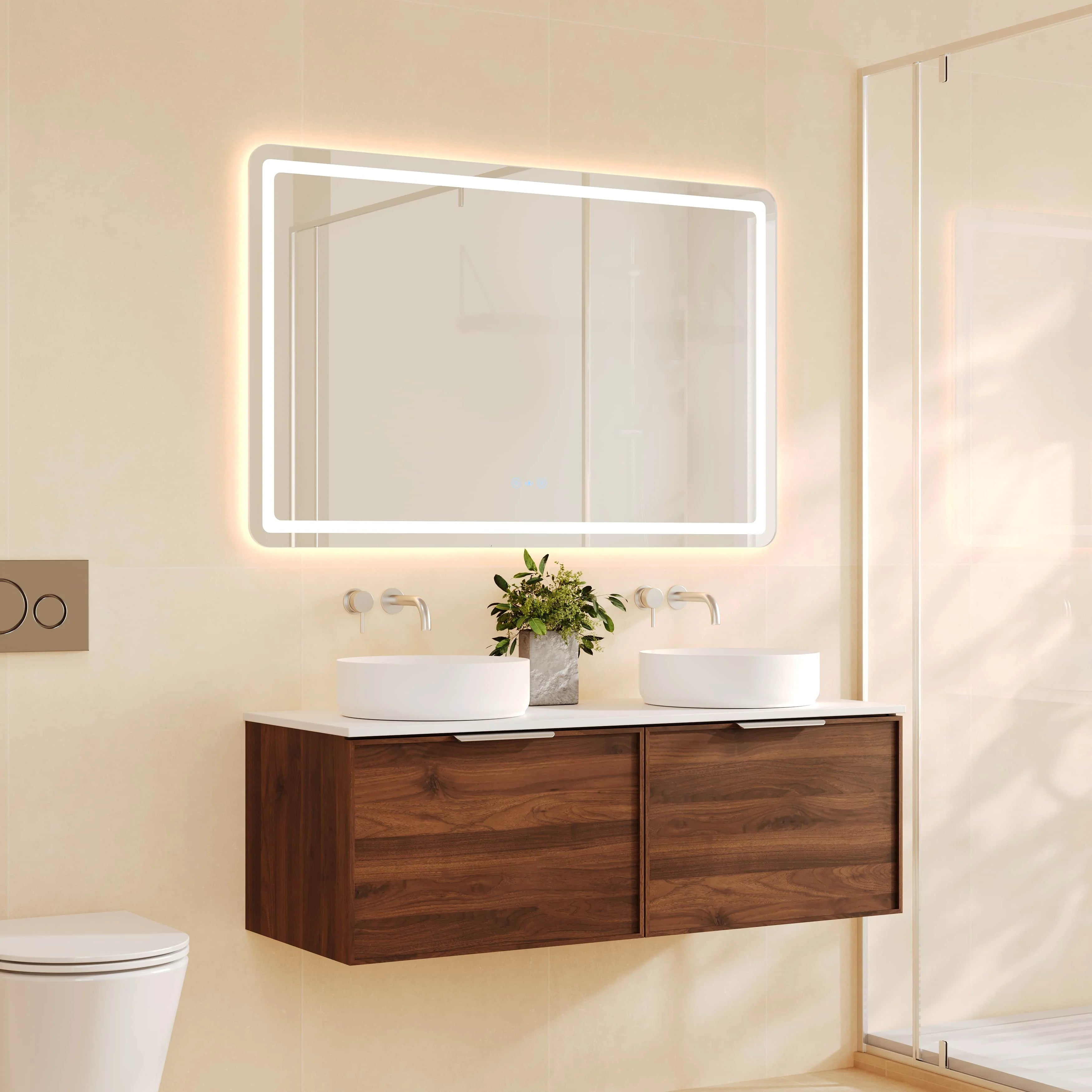 Paris 1200mm Wall-Hung Vanity - Walnut Woodmatt