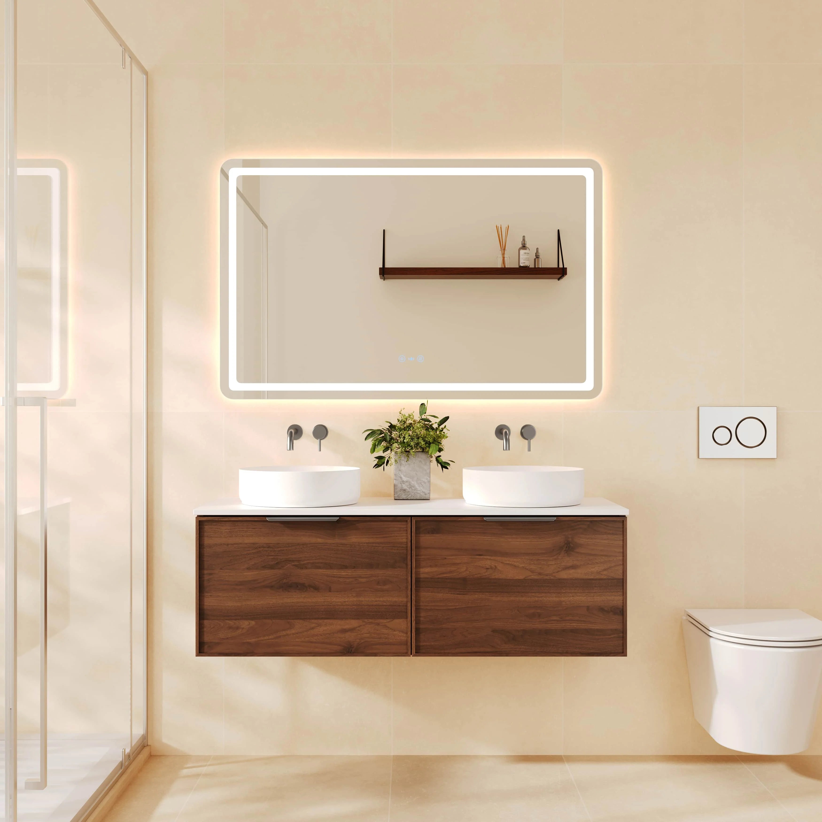Paris 1200mm Wall-Hung Vanity - Walnut Woodmatt