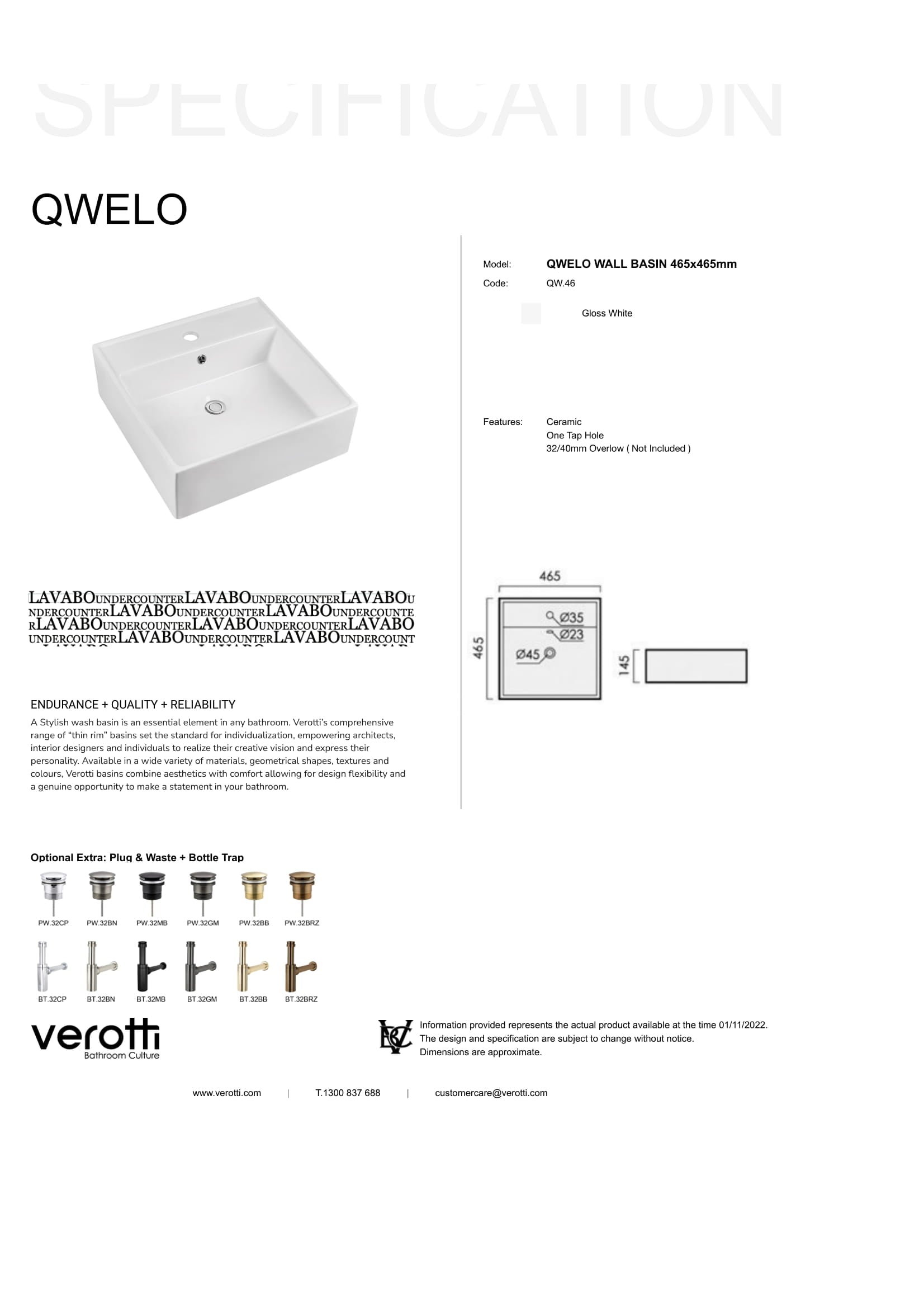 QWELO (W465, D465, H145)