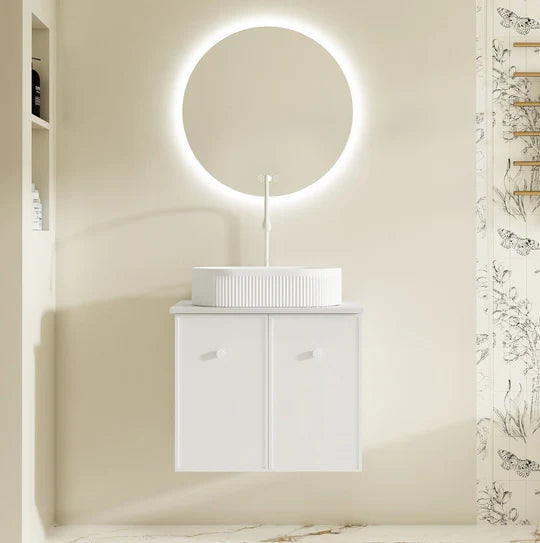 Seattle 600mm Wall-Hung Cabinet - Matt White