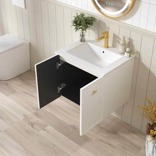Seattle 600mm Wall-Hung Cabinet - Matt White