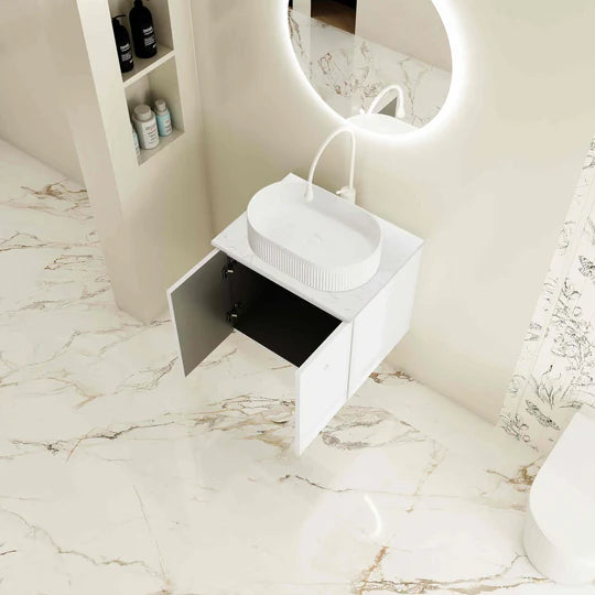 Seattle 600mm Wall-Hung Cabinet - Matt White