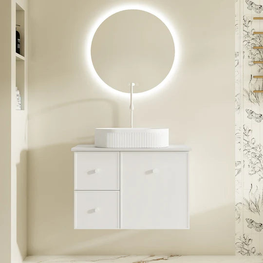 Seattle 750mm Wall-Hung Cabinet - Matt White