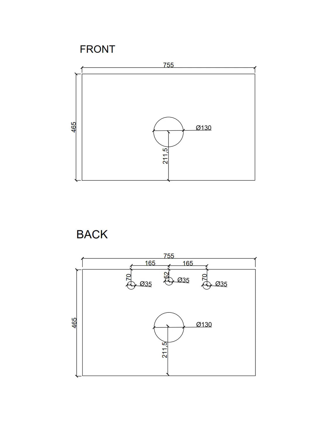 Bella 750mm Freestanding Cabinet - Notaio Walnut