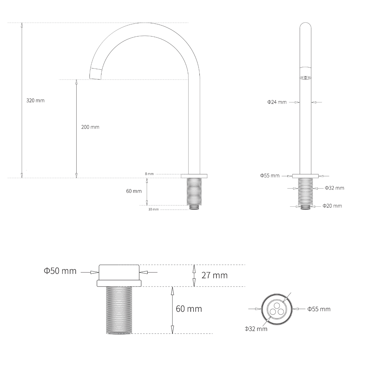 INFINITY PROGRESSIVE HOB BASIN MIXER