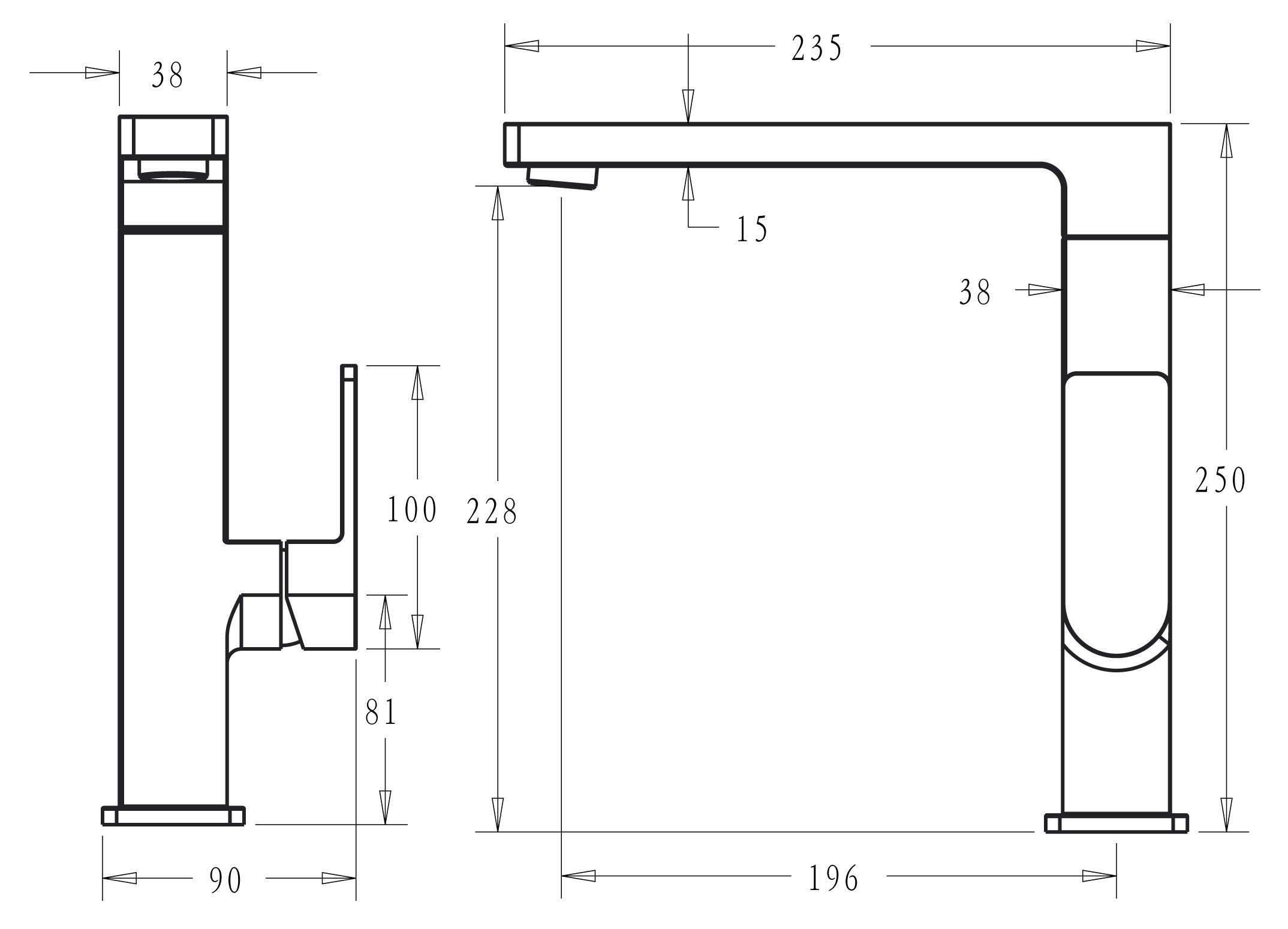 Ceram Sink Mixer Lux