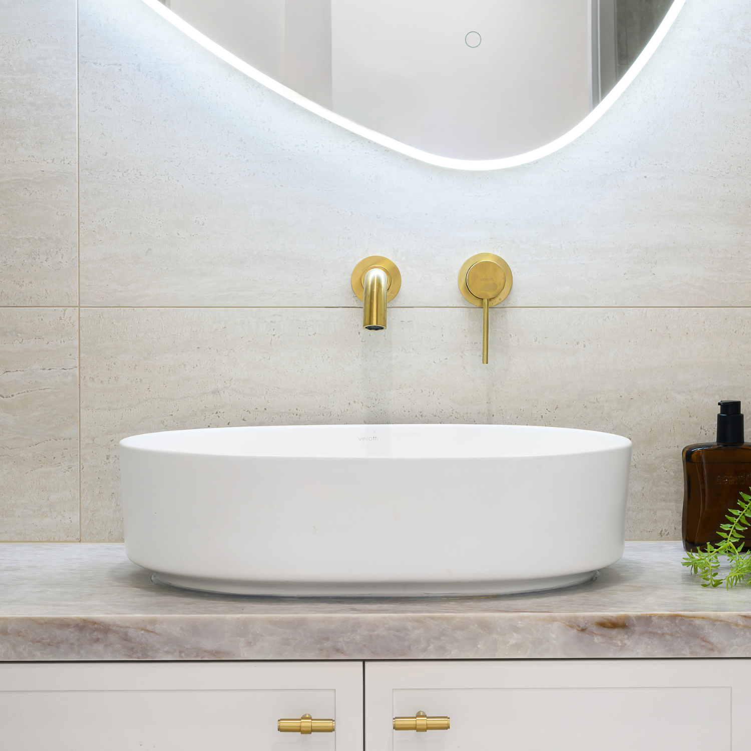 City Life Inox Wall Mounted Basin Mixer 190mm Spout