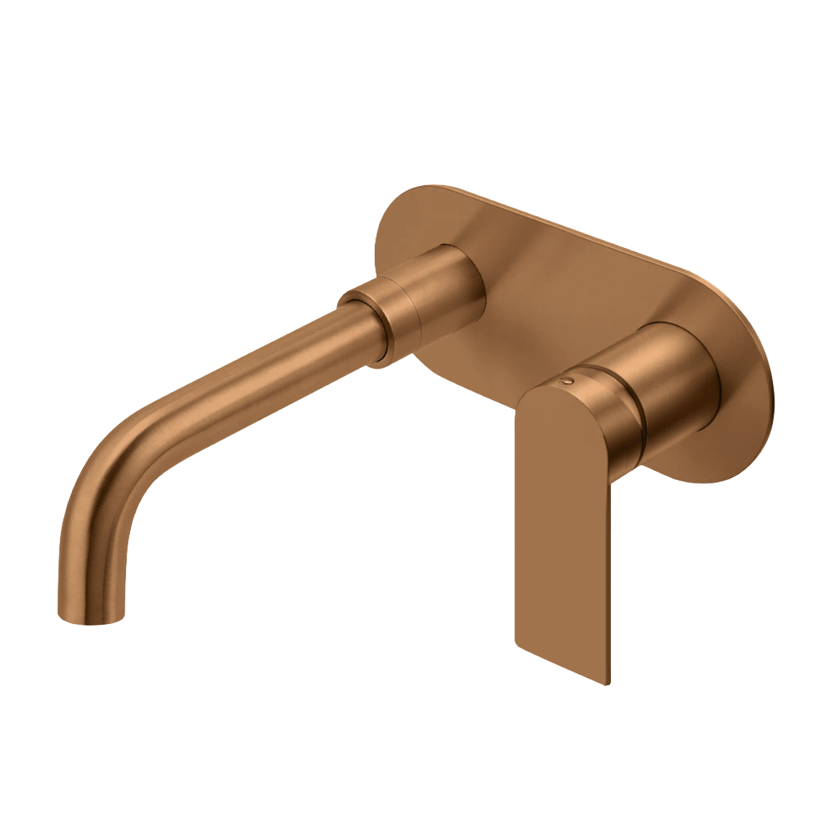 Luci Inox Elliptical Wall Mounted Basin/Bath Mixer w/-190 Spout