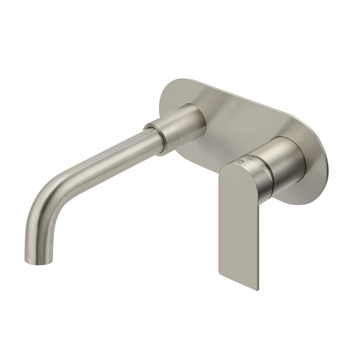 Luci Inox Elliptical Wall Mounted Basin/Bath Mixer w/-190 Spout