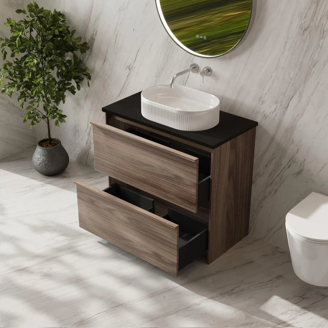 Bella 900mm Freestanding Cabinet - Notaio Walnut