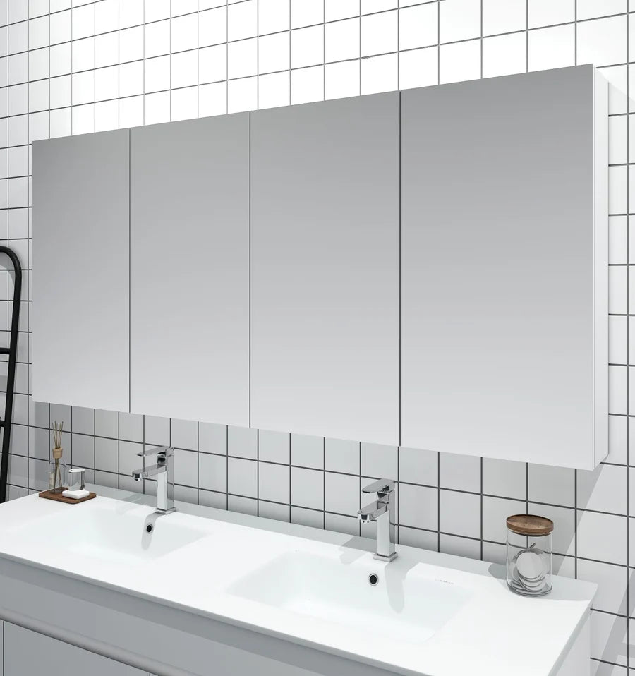 1500mm x 720mm MDF Shaving Cabinet - Gloss White