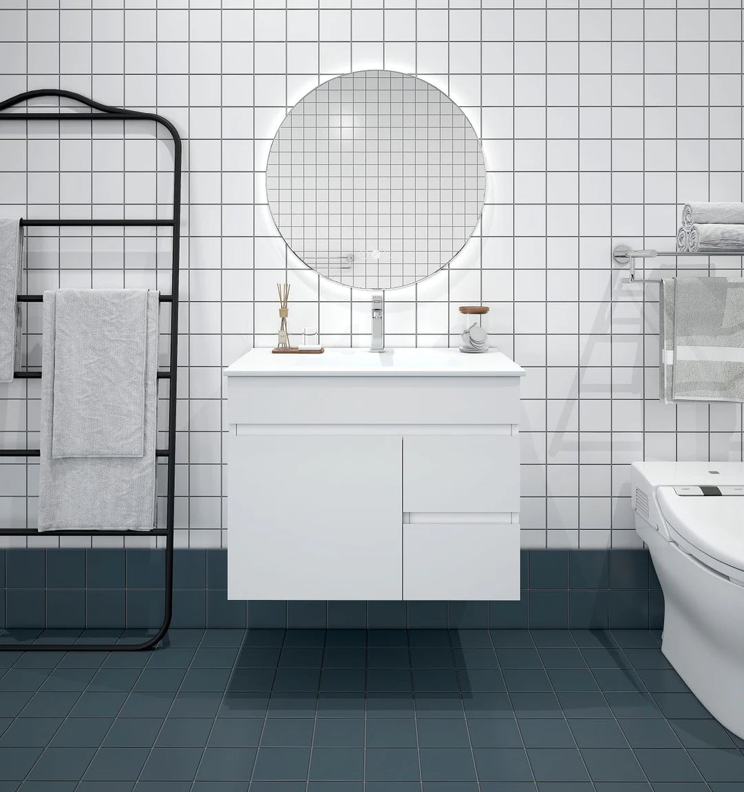 BIANCA 750mm PVC Wall-Hung Vanity (LHD) and (RHD)
