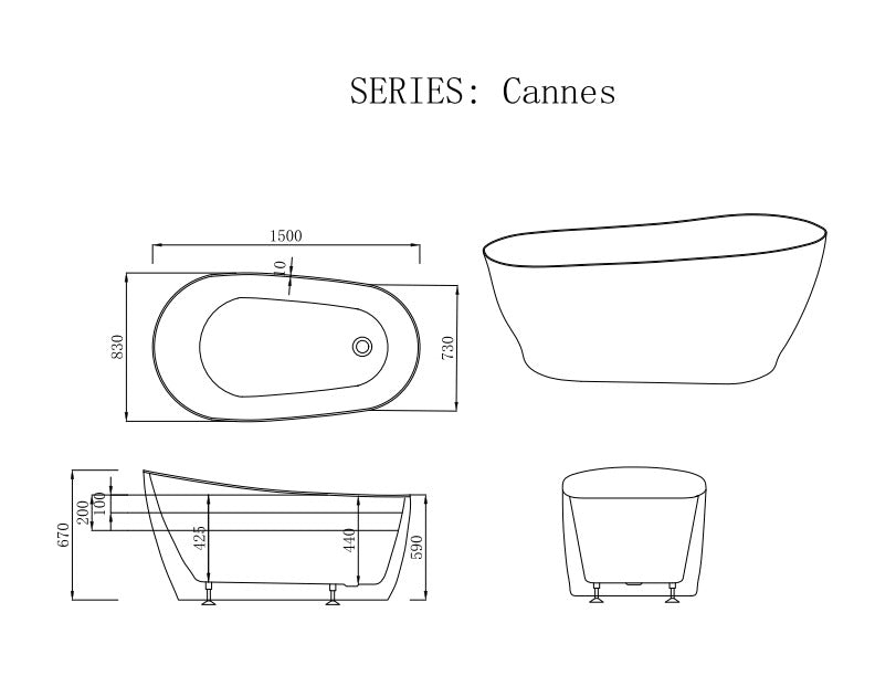 Cannes Freestanding Bathtub