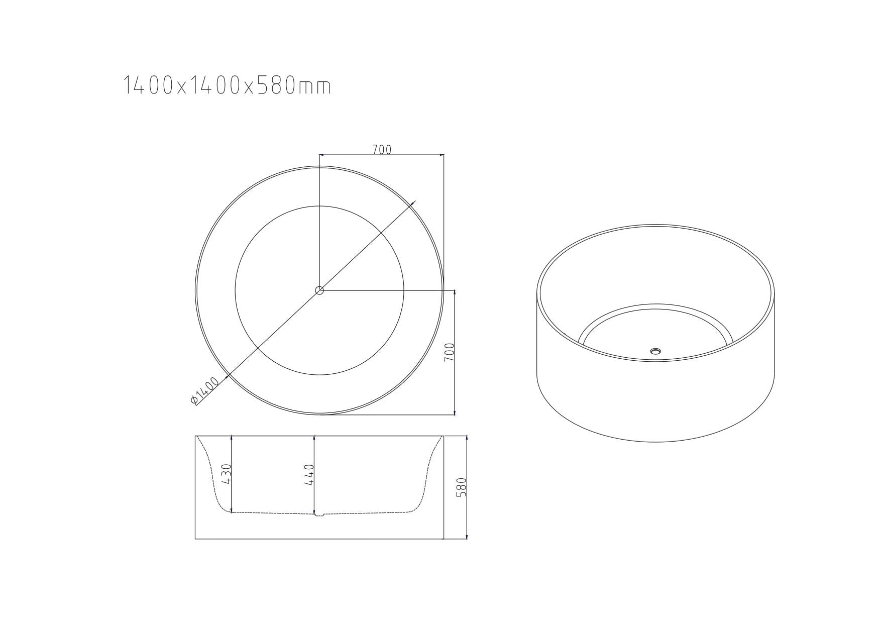 Cole Freestanding Acrylic Bathtub