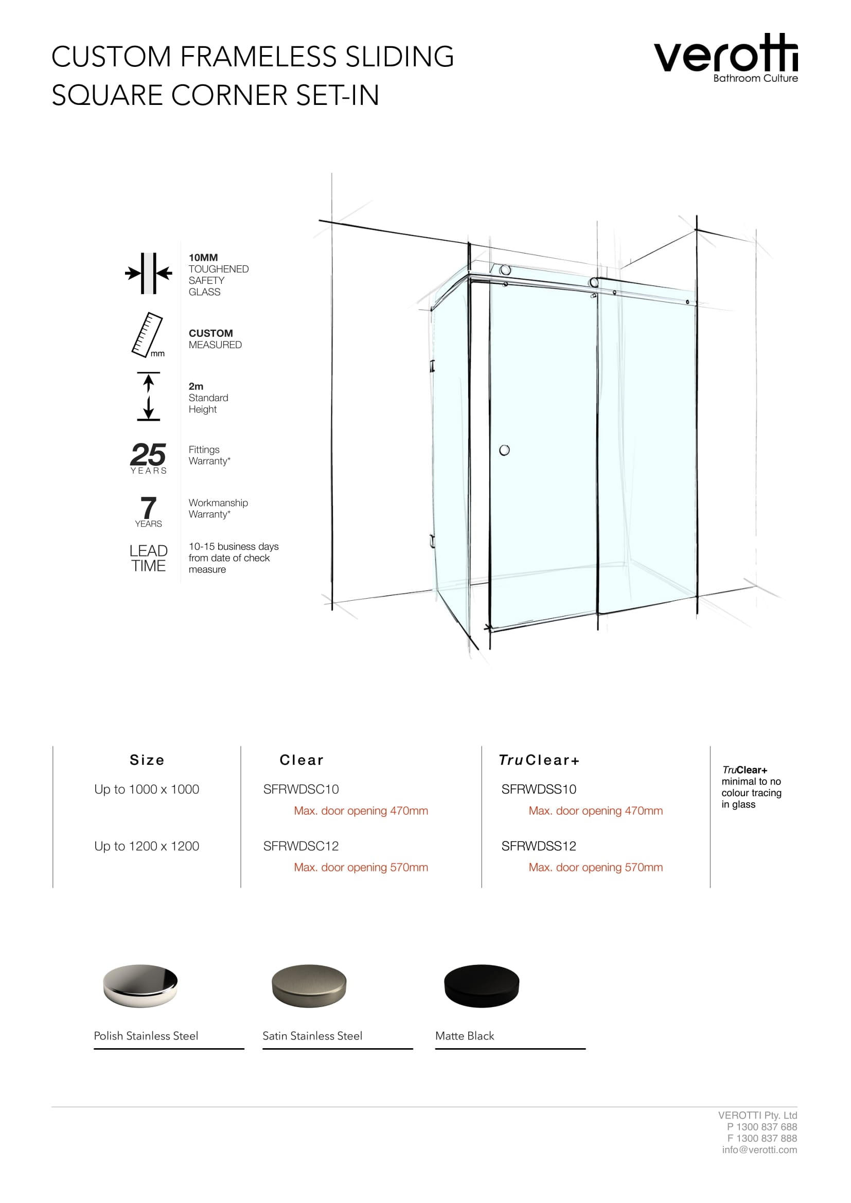 Custom Frameless Sliding Square Corner Set-In