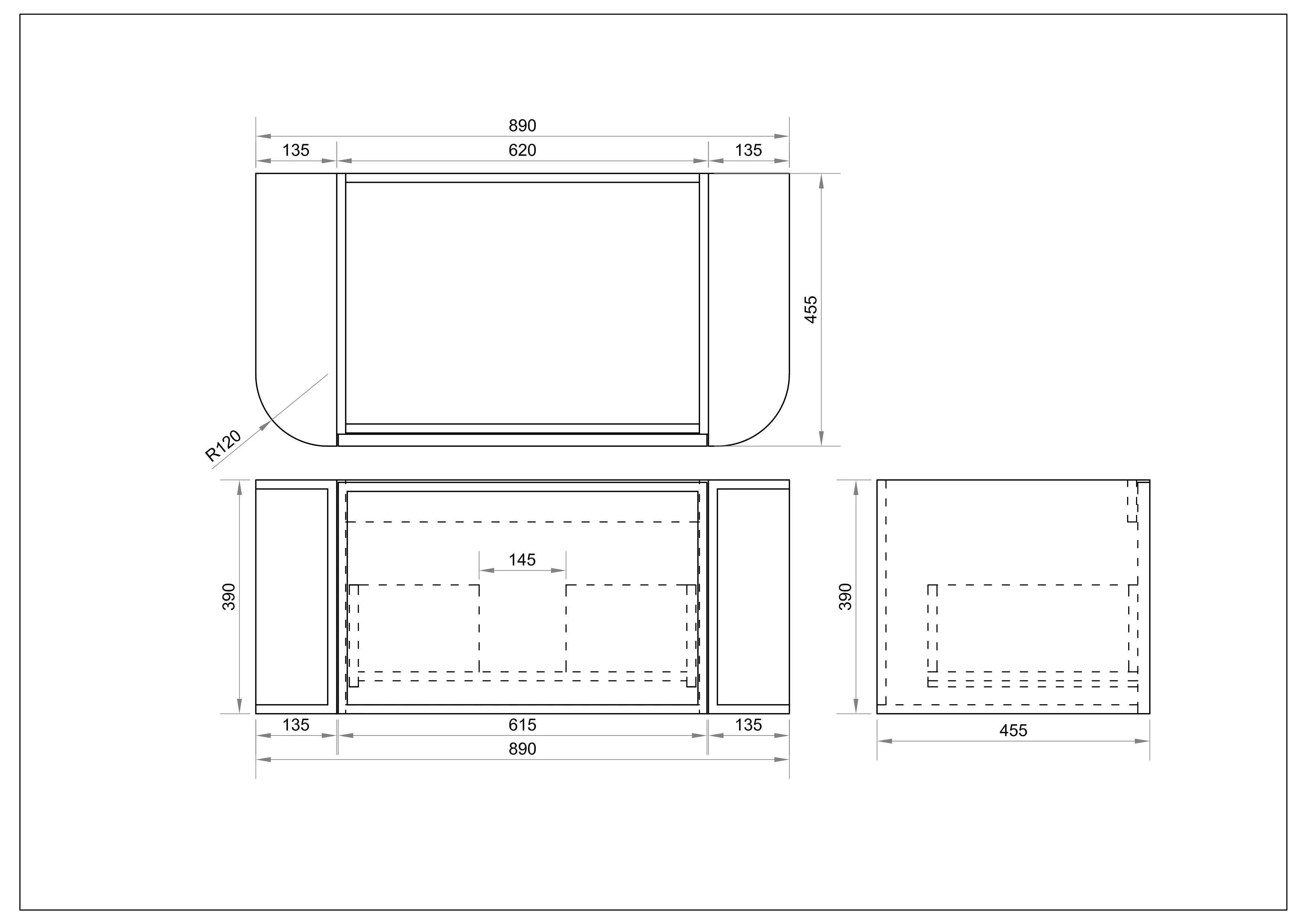 Elva 900mm Wall-Hung Cabinet - Natural Oak