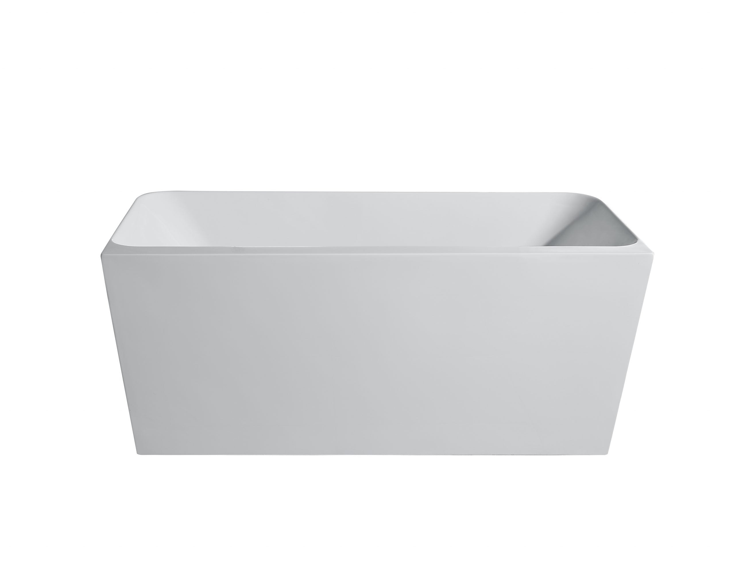Fortuna Ultra-Thin Back-to-Wall Bathtub - Gloss White 1500mm x 750mm x 590mm