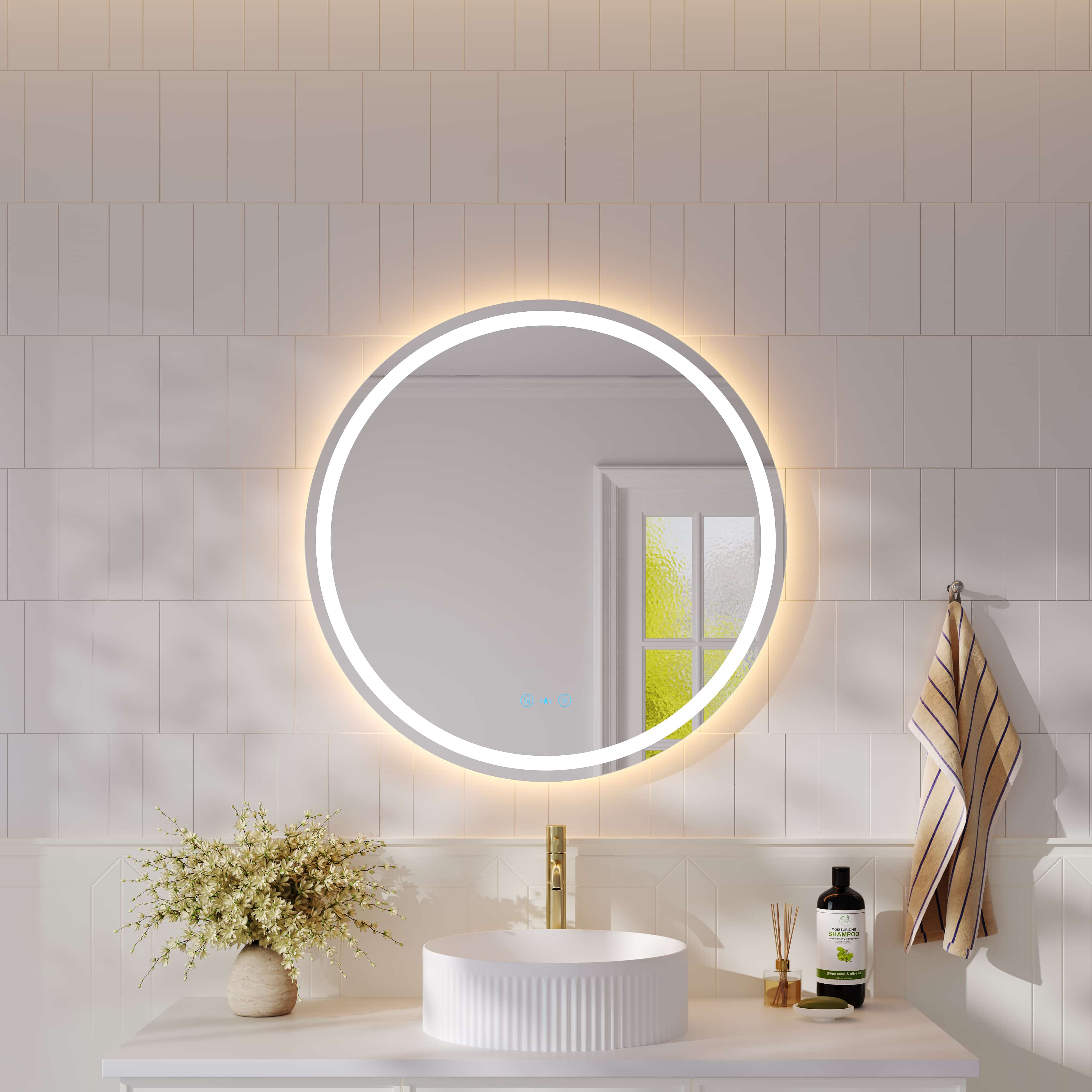 Freya 600/750/900mm LED Round Mirror