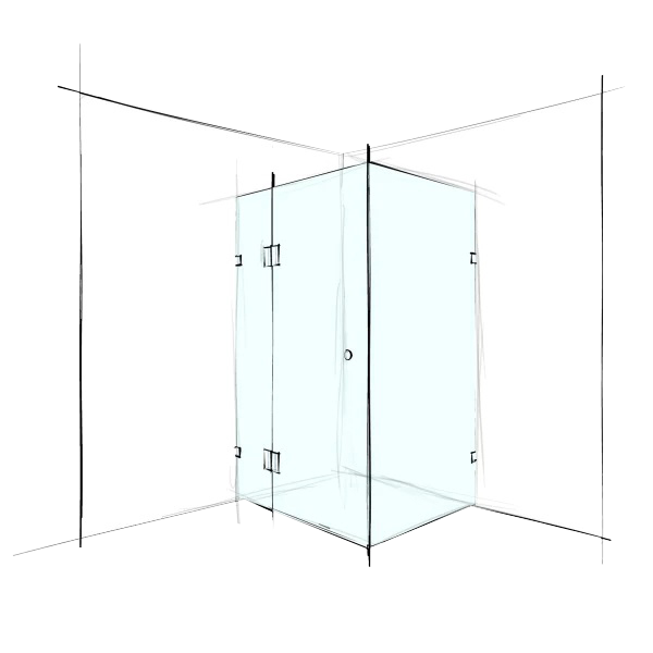 Custom Frameless Square Corner Set-In