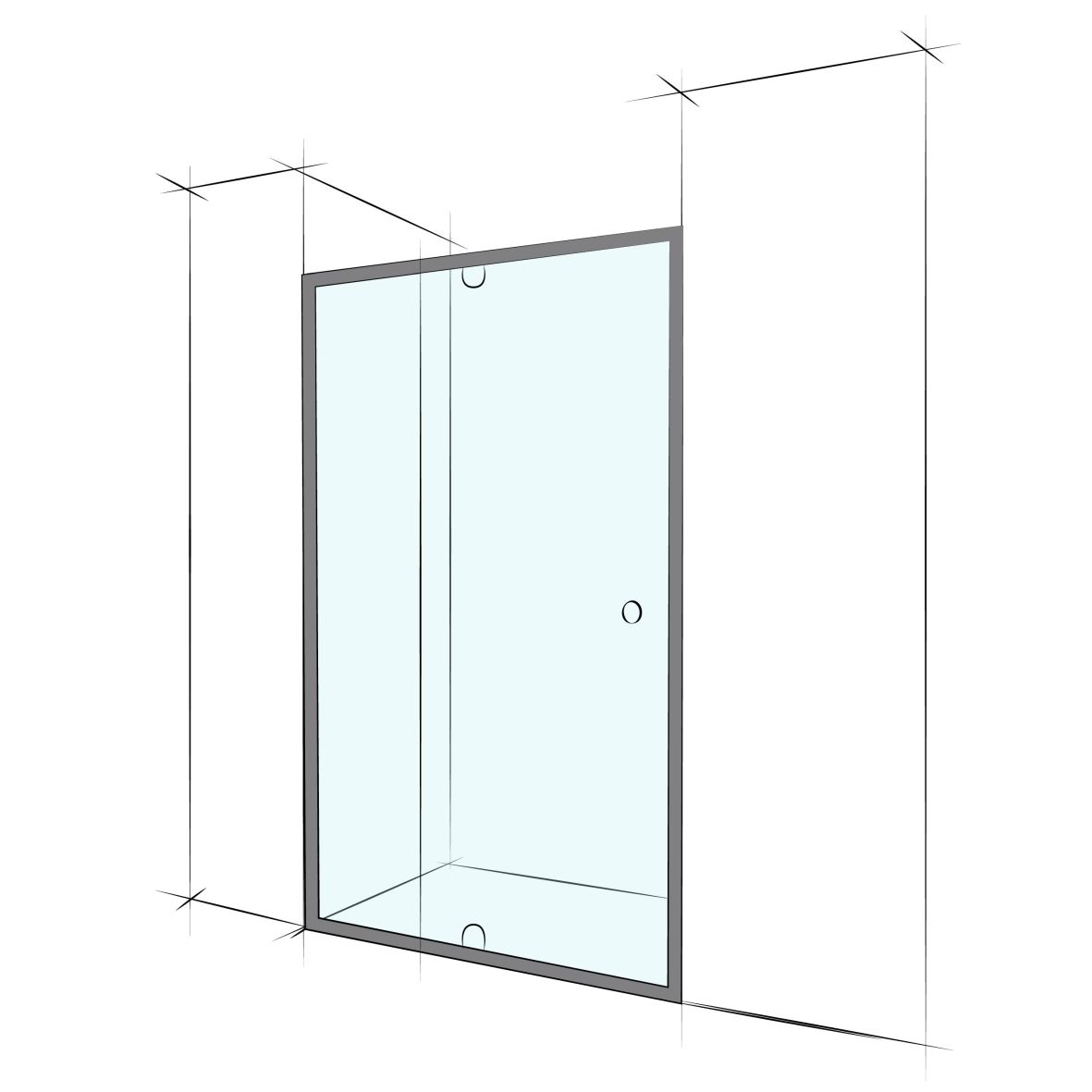 Focus Black Semi-Framed Wall-To-Wall (Adjustable)