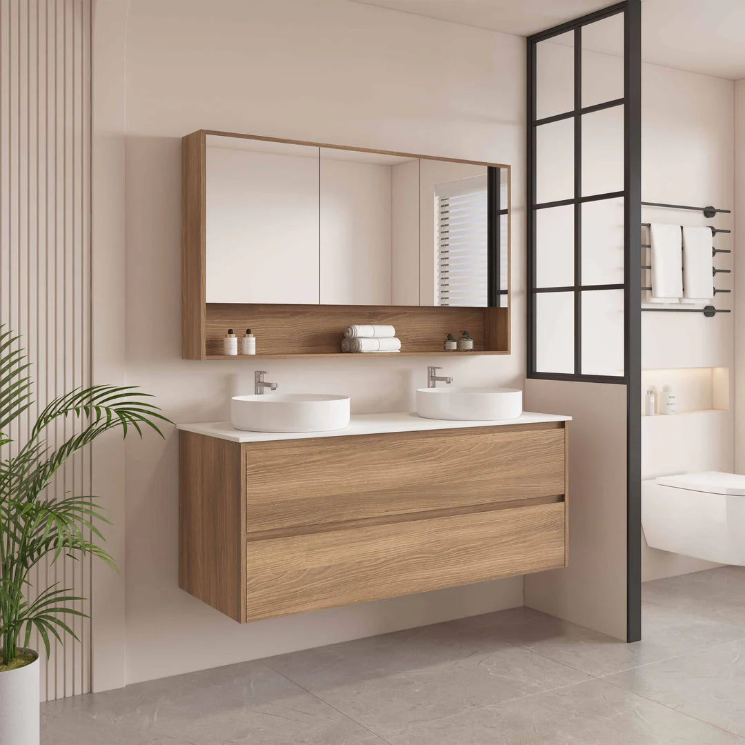 HERA 1200mm Wall-Hung Vanity - Elegant Oak