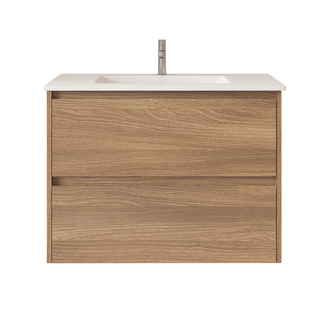 HERA 750mm Wall-Hung Vanity - Elegant Oak